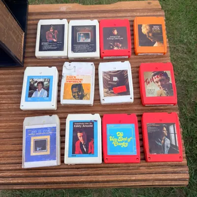 Vintage 8-Track Tape Collection with LEBO Rack · $120 — view 2