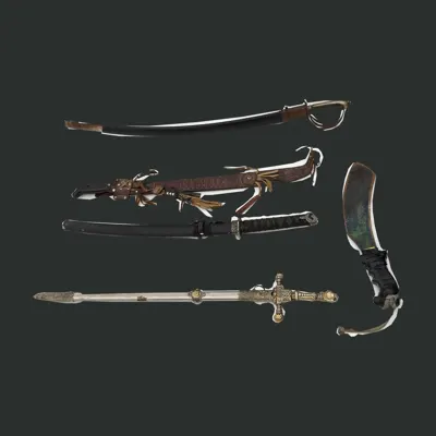Decorative Sword and Long-Blade Lot
