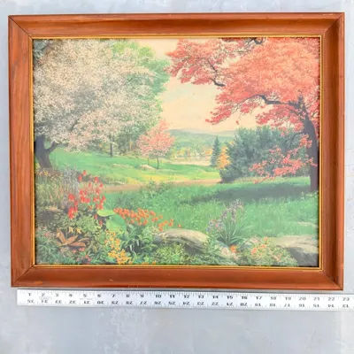 Facebook listing view 2 of Framed Garden Landscape Print