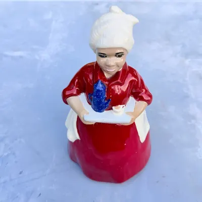 Vintage Red and White Figural Cookie Jar — view 5