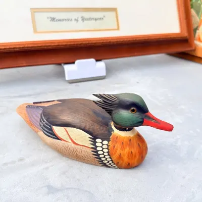 Hand-Painted Wooden Duck Decoy