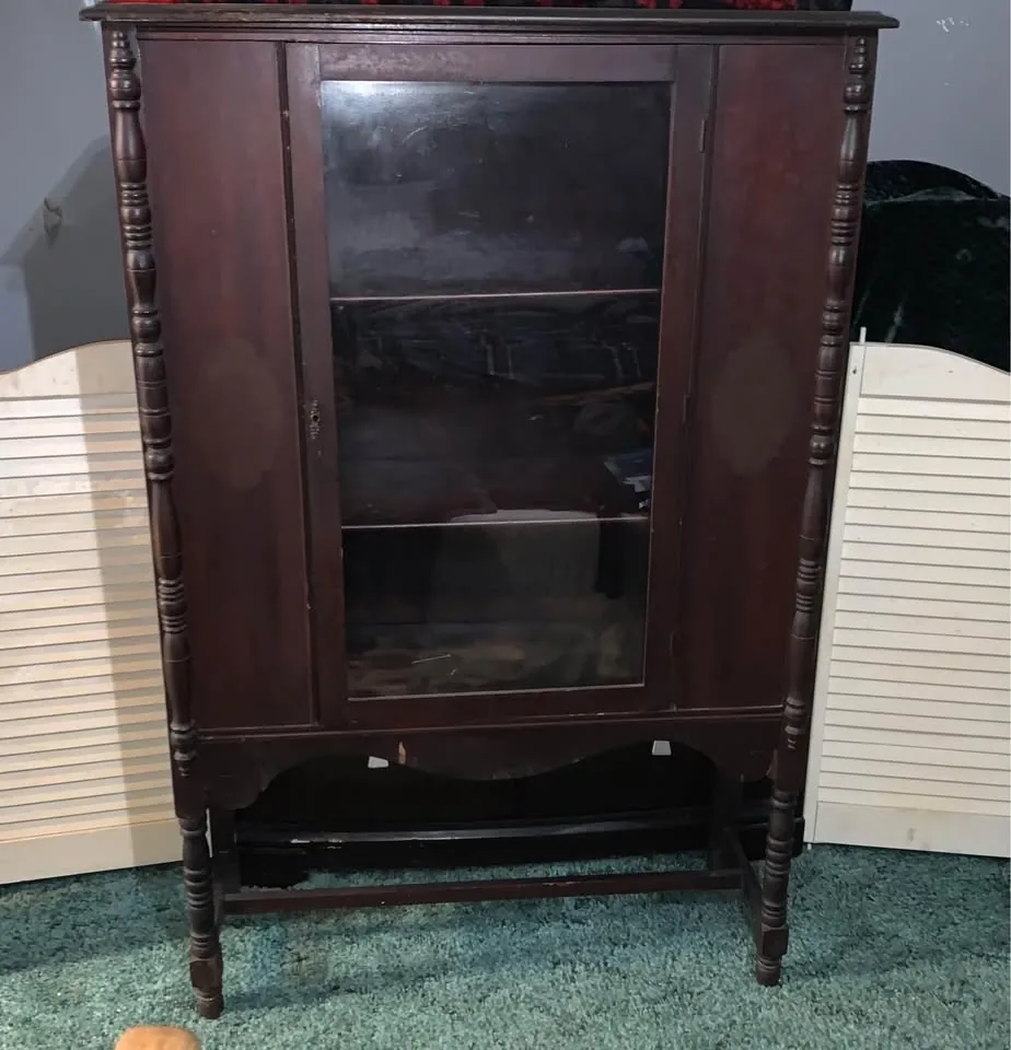 Beautiful Wooden Antique China Cabinet · $280 — Art & Décor — Lott's & Found