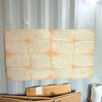 1981 South Central Bell map, Hammond exchange, about 2 ft 10 in x 5 ft — view 10