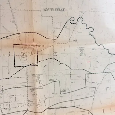 1981 South Central Bell map, Hammond exchange, about 2 ft 10 in x 5 ft — view 3