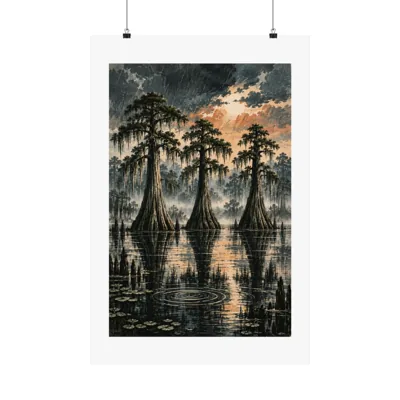 Cypress After Rain — Southern Bayou Art Print