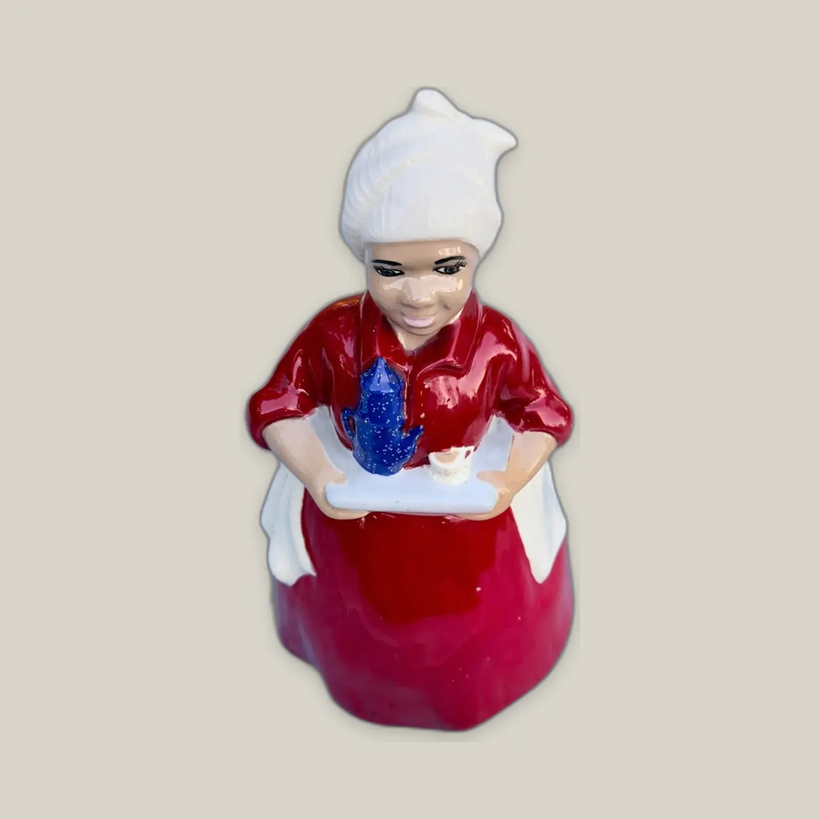 Vintage Red and White Figural Cookie Jar