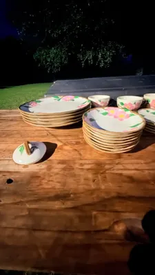 Vintage Hand-Painted El Rancho Dinnerware Set · $225 — view 5
