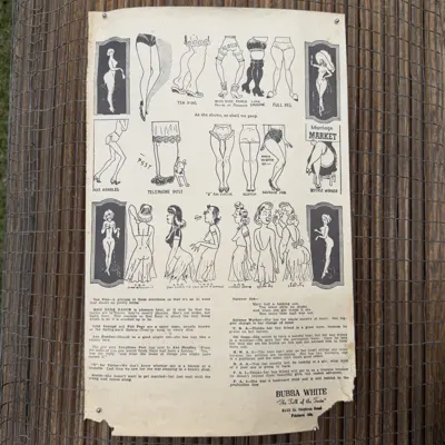 Vintage Bubba White Comedic Pin-Up Cartoon Sheets view 7