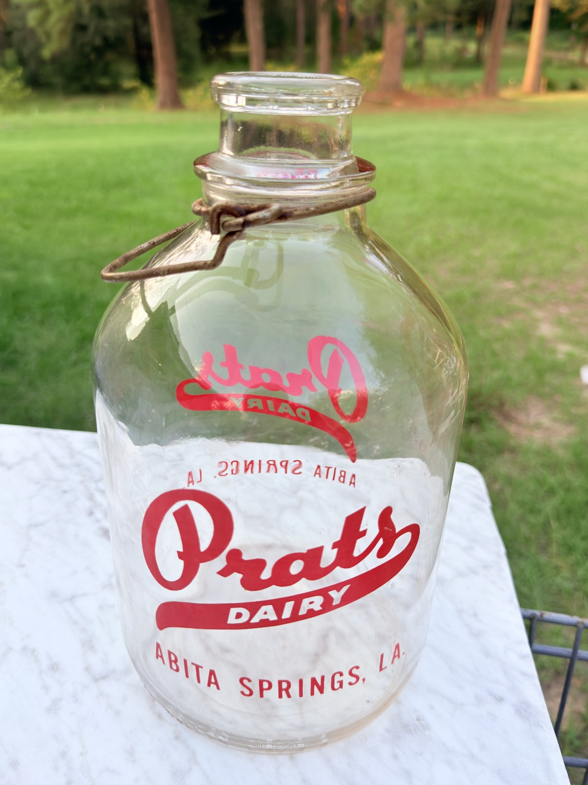 Prats Dairy Abita Springs gallon glass milk jug photo 2