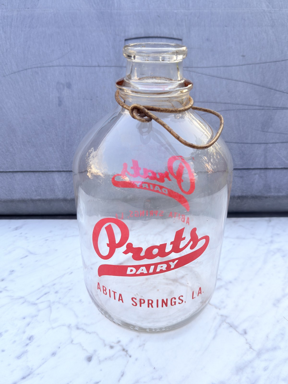 Prats Dairy Abita Springs gallon glass milk jug photo 3