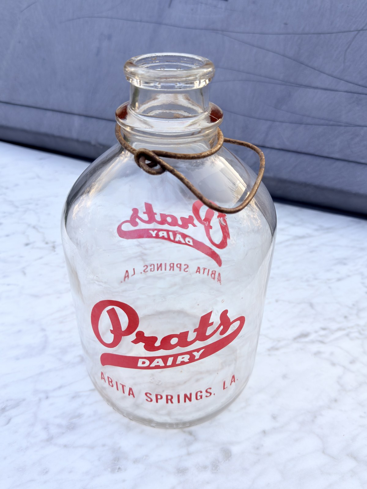 Prats Dairy Abita Springs gallon glass milk jug photo 4