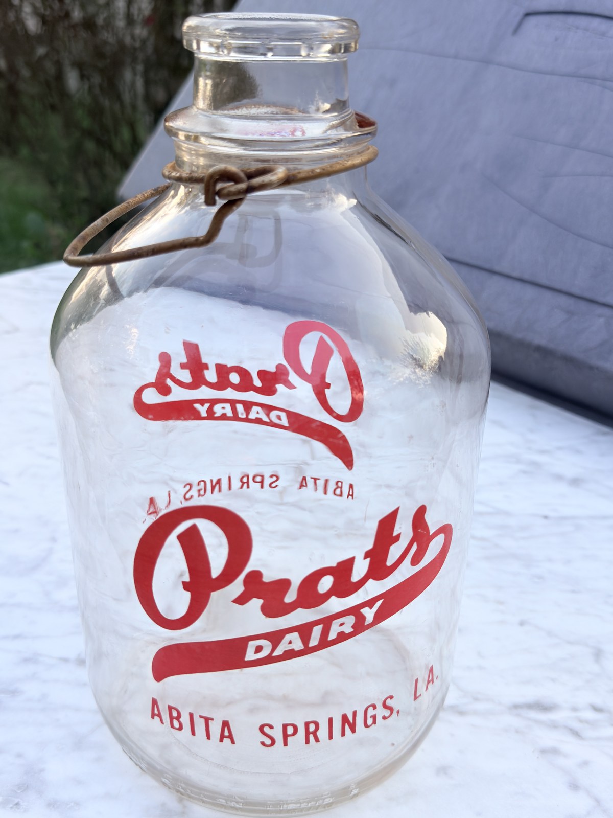 Prats Dairy Abita Springs gallon glass milk jug photo 5