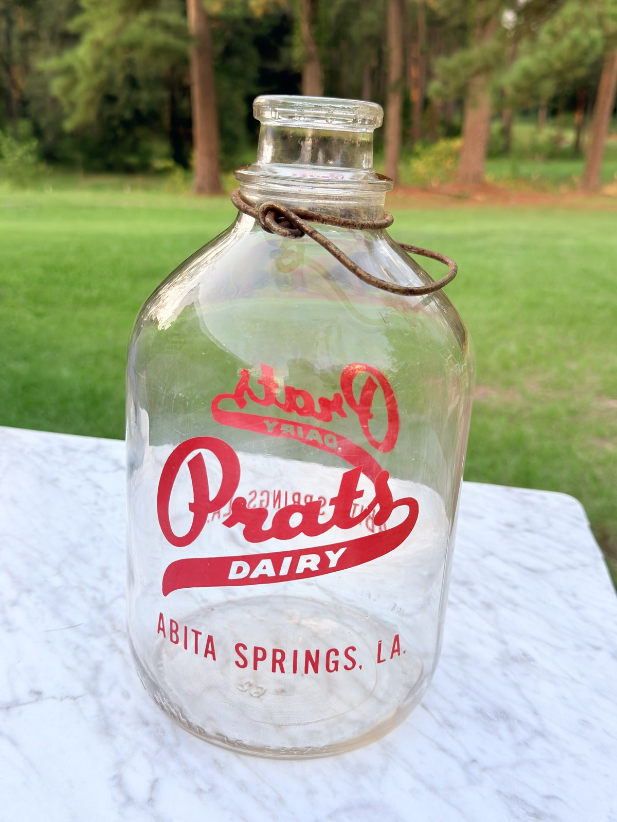 Prats Dairy Abita Springs gallon glass milk jug photo 6