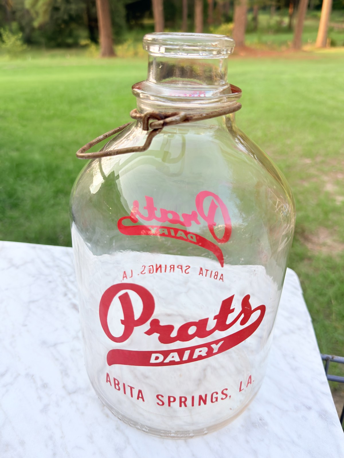 Prats Dairy Abita Springs gallon glass milk jug photo 7