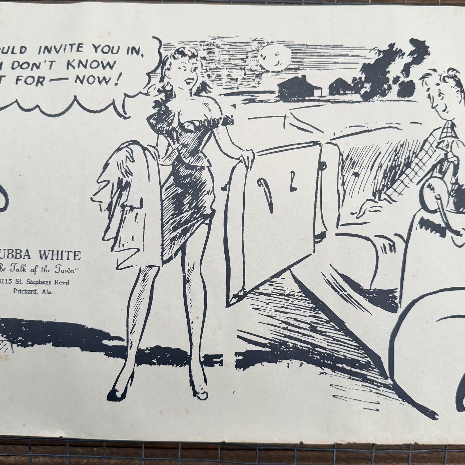 Vintage Bubba White Comedic Pin-Up Cartoon Sheets photo 4