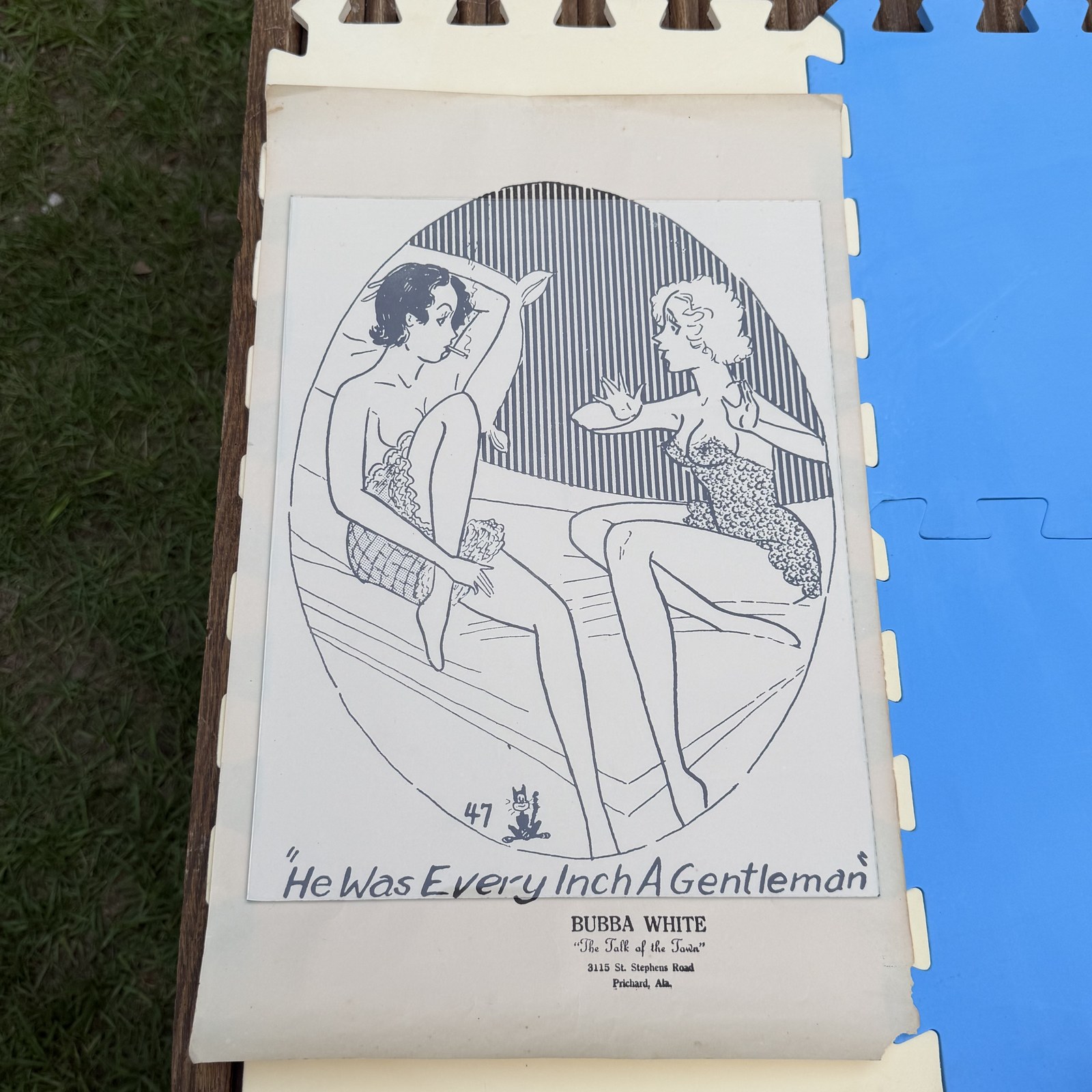Vintage Bubba White Comedic Pin-Up Cartoon Sheets photo 9