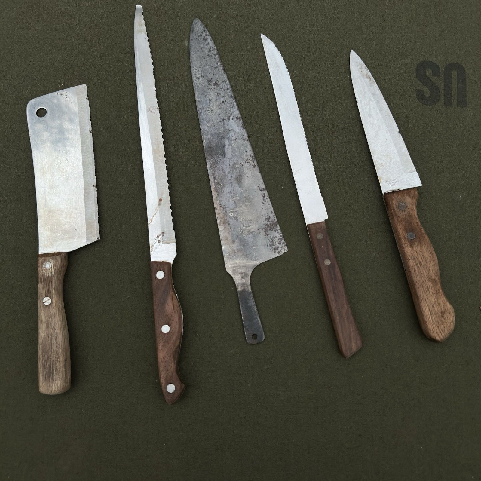 Vintage Kitchen Knife Lot · Chef / Cleaver / Butcher — photo 6