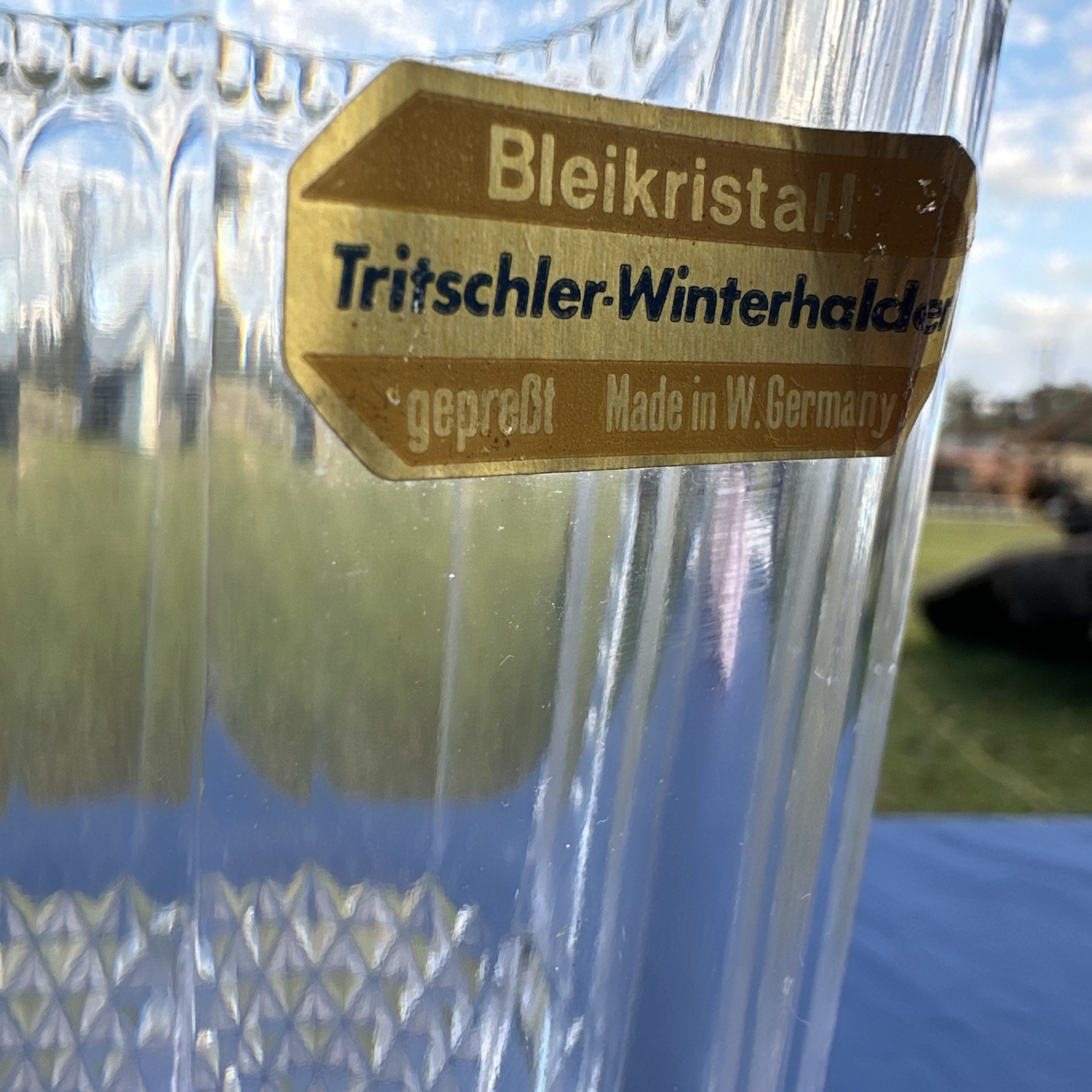 West German Cut-Crystal Pitcher — photo 5